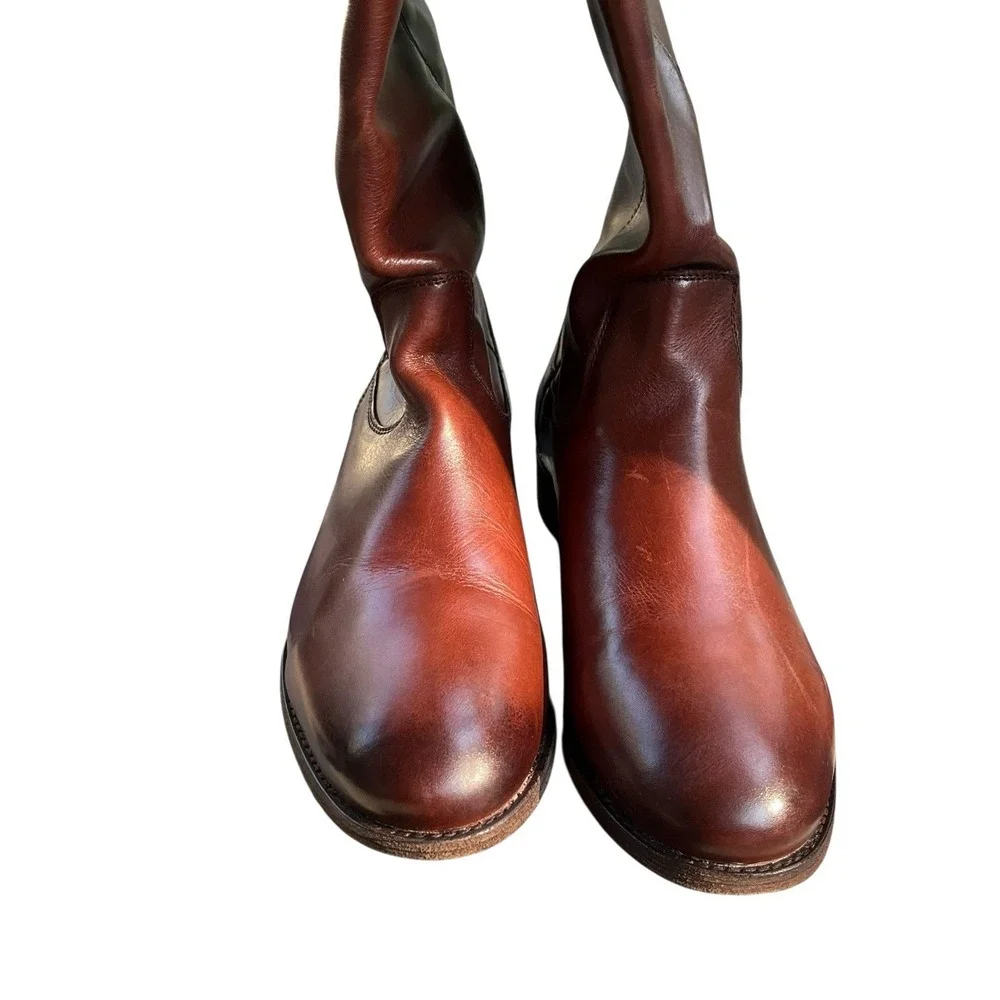 Frye Melissa 2 Button  Knee-High Riding Boots‎ Wide Extended Calf,  Size 9M